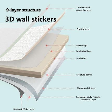 Eco-Conscious 3D Self-Adhesive Wall Art Sticker for Healthier Homes