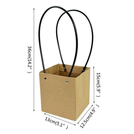 Eco-Friendly Floral Kraft Paper Gift Bag - Chic & Sustainable Gifting Solution