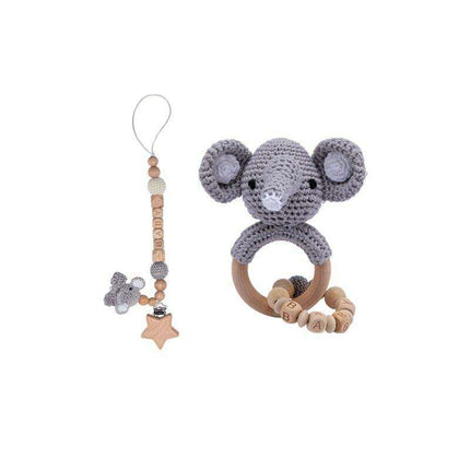 Eco-Friendly Wooden Rattle Set for Baby's Sensory Growth