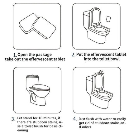 Effervescent Toilet Cleaning Tablets for Sparkling Freshness - Très Elite