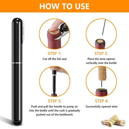 Effortless Elegance: Premium Air Pump Wine Opener Set for Flawless Cork Removal
