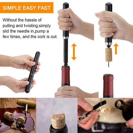Effortless Elegance: Premium Air Pump Wine Opener Set for Flawless Cork Removal