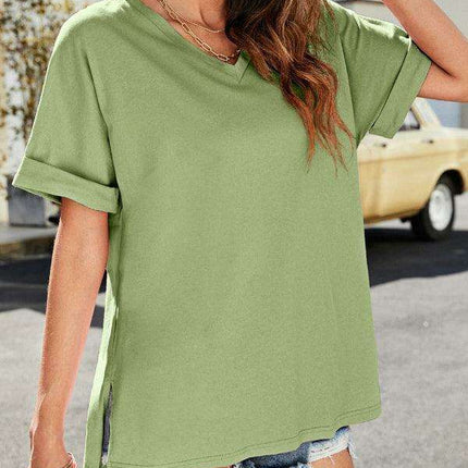 Effortless Elegance | Women's Soft Modal-blend V-neck Tee for Everyday Wear - Très Elite