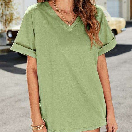Effortless Elegance | Women's Soft Modal-blend V-neck Tee for Everyday Wear - Très Elite