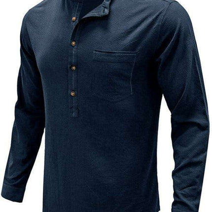 Effortlessly Stylish Dropped Shoulder Linen-Cotton Shirt for Every Occasion - Très Elite
