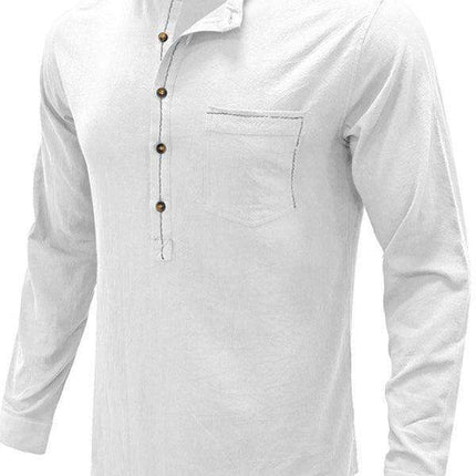 Effortlessly Stylish Dropped Shoulder Linen-Cotton Shirt for Every Occasion - Très Elite