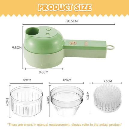 Electric 4-in-1 USB Rechargeable Kitchen Cutter Set - Très Elite
