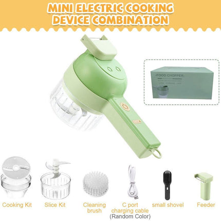 Electric 4-in-1 USB Rechargeable Kitchen Cutter Set - Très Elite