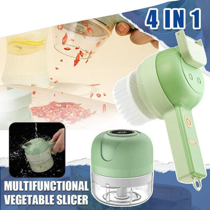 Electric 4-in-1 USB Rechargeable Kitchen Cutter Set - Très Elite