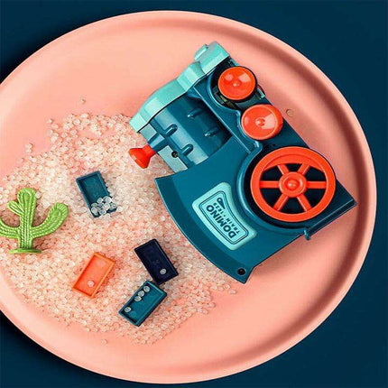 Electric Domino Train Set with Interactive Lights & Sounds - Fun STEM Learning Experience for Kids - Très Elite