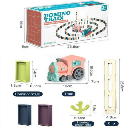 Electric Domino Train Set with Interactive Lights & Sounds - Fun STEM Learning Experience for Kids - Très Elite