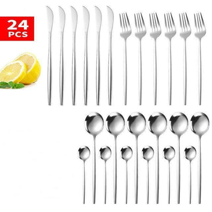 Elegance Redefined: Botanica Luxe Gold Flatware Set for Upscale Dining Experiences - Très Elite