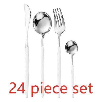 Elegance Redefined: Botanica Luxe Gold Flatware Set for Upscale Dining Experiences - Très Elite