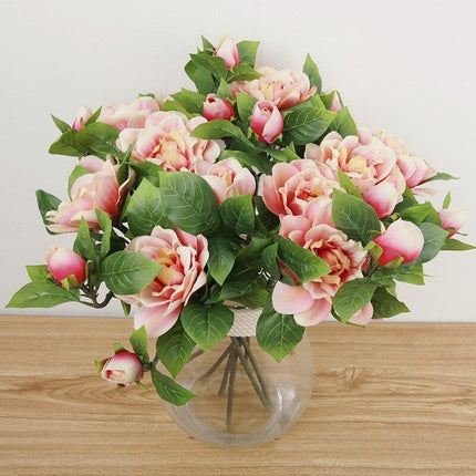 Elegance in Bloom: Autumn Peony Silk Bouquet for Fall Decor and Events..