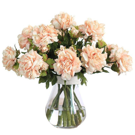 Elegance in Bloom: Autumn Peony Silk Bouquet for Fall Decor and Events..