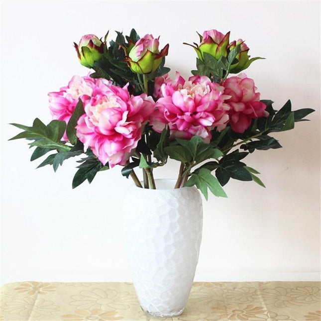 Elegance in Bloom: Autumn Peony Silk Bouquet for Fall Decor and Events - Très Elite
