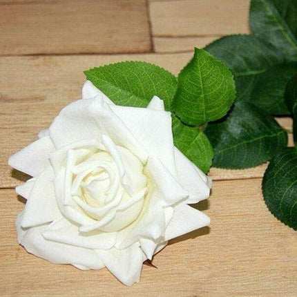 Elegant 24-Piece Real Touch Rose Set - Luxurious 12cm Blooms for Lasting Beauty