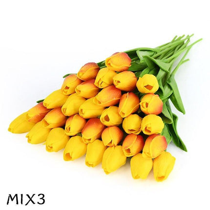 Elegant 31-Piece Faux Tulip Arrangement - Enhance Your Celebrations..