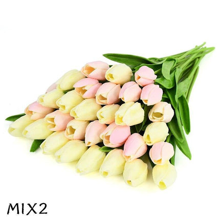 Elegant 31-Piece Faux Tulip Arrangement - Enhance Your Celebrations..