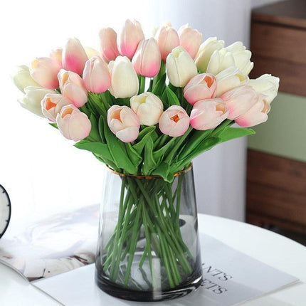 Elegant 31-Piece Faux Tulip Arrangement - Enhance Your Celebrations..