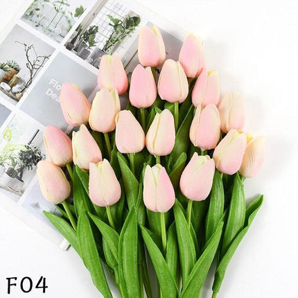 Elegant 31-Piece Faux Tulip Arrangement - Enhance Your Celebrations..
