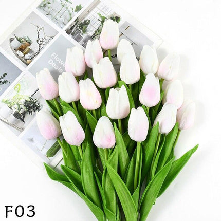 Elegant 31-Piece Faux Tulip Arrangement - Enhance Your Celebrations..