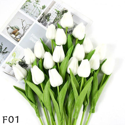 Elegant 31-Piece Faux Tulip Arrangement - Enhance Your Celebrations..