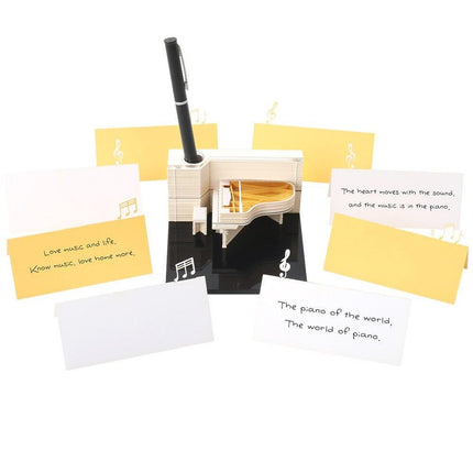 Elegant 3D Kawaii Piano Memo Pad - Chic Mini Journal for Artistic Inspiration- Très Elite- Très Elite