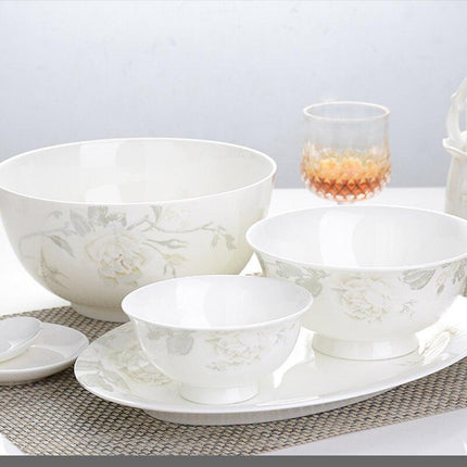 Elegant 56-Piece Jingdezhen Porcelain Dinnerware Collection - Très Elite