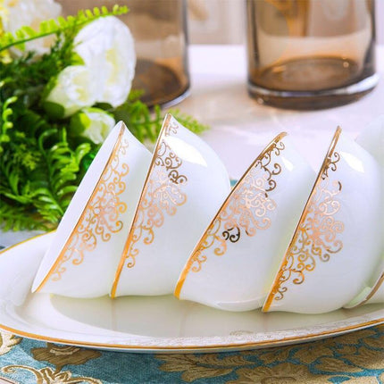 Elegant 60-Piece Asian-Inspired Porcelain Dining Set - A Luxurious Culinary Journey - Très Elite