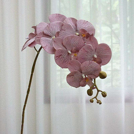 Elegant 7-Head Silk Orchid Arrangement for Seasonal Home Decor..
