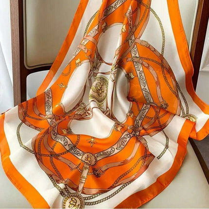 Elegant 70cm Silk Square Scarf - A Must-Have Accessory for Fashion-Forward Women - Très Elite