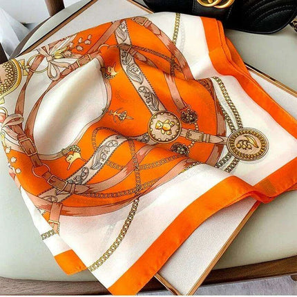 Elegant 70cm Silk Square Scarf - A Must-Have Accessory for Fashion-Forward Women - Très Elite