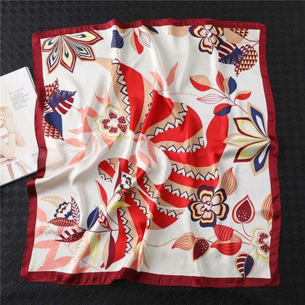 Elegant 70x70CM Printed Polyester Scarf for Timeless Style - Très Elite