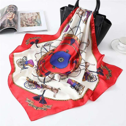 Elegant 70x70CM Printed Polyester Scarf for Timeless Style - Très Elite