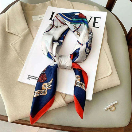 Elegant 70x70CM Printed Polyester Scarf for Timeless Style - Très Elite