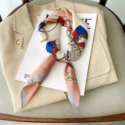 Elegant 70x70CM Printed Polyester Scarf for Timeless Style - Très Elite