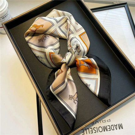 Elegant 70x70CM Printed Polyester Scarf for Timeless Style - Très Elite