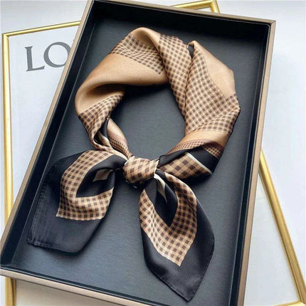 Elegant 70x70CM Printed Polyester Scarf for Timeless Style - Très Elite