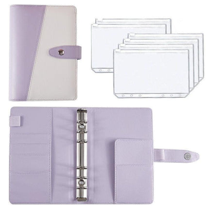 Elegant A6 Budget Planner Organizer with Customizable Loose-Leaf Pages and Secure Zippered Pockets - Stylish Financial Management Tool for Effortless Budgeting - Très Elite