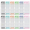 12Pcs Schedules
