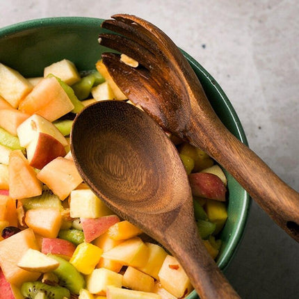 Elegant Acacia Wood Salad Serving Spoon - Très Elite