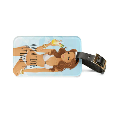 Elegant Acrylic and Leather Luggage Tag for Fashion-Forward Travelers - Très Elite