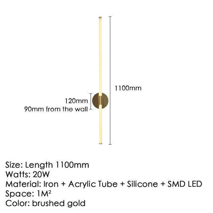 Elegant Adjustable Gold LED Wall Sconces with Customizable Lighting for Any Room