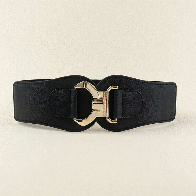 Elegant Alloy Closure Elastic Waist Belt for Stylish Comfort