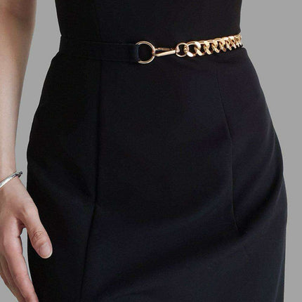 Elegant Allure: The Alloy Chain Elastic Belt for Any Occasion - Très Elite