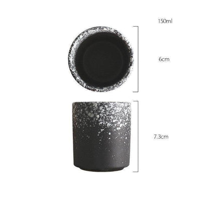 Elegant Artisan Japanese Large Ceramic Tea Cup with Unique Glaze Finish.