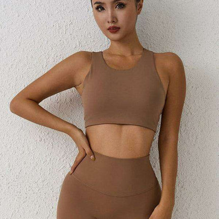 Elegant Backless Shock-Proof Sports Bra for High-Intensity Workouts