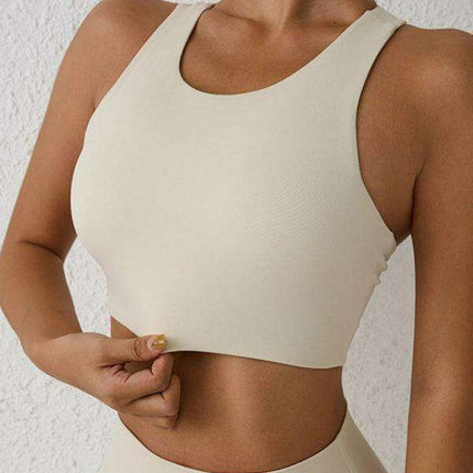 Elegant Backless Shock-Proof Sports Bra for High-Intensity Workouts