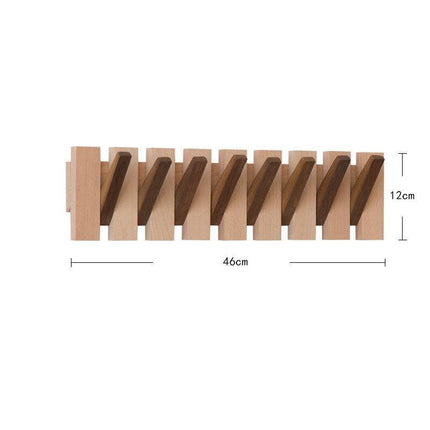 Elegant Beech Wood Wall-Mounted Coat Rack with Sandalwood Accents - Très Elite